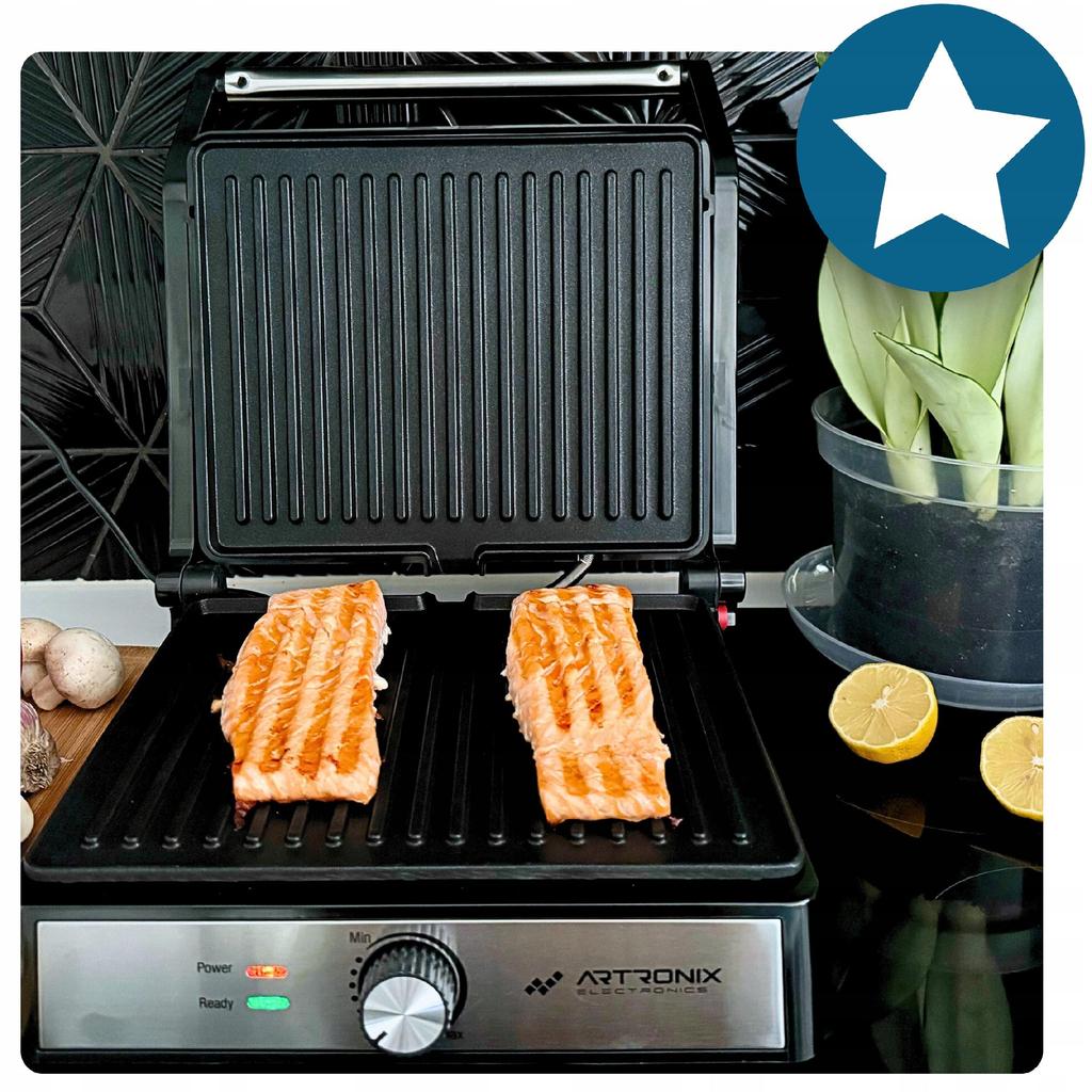 Elektrischer Grill 2000W Für Panini Toasts Kontaktgrill Flach zu öffnend