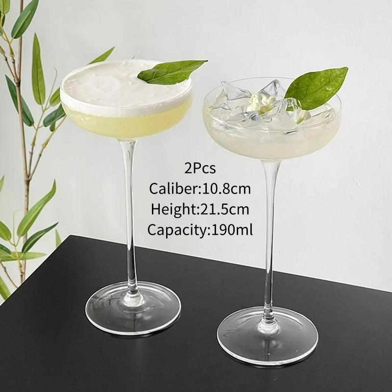 Transparent Martini Glass Cup Ultra-high Cocktail Glasses Cups Creative Champagne Glass Japanese Martini Glasses Cup