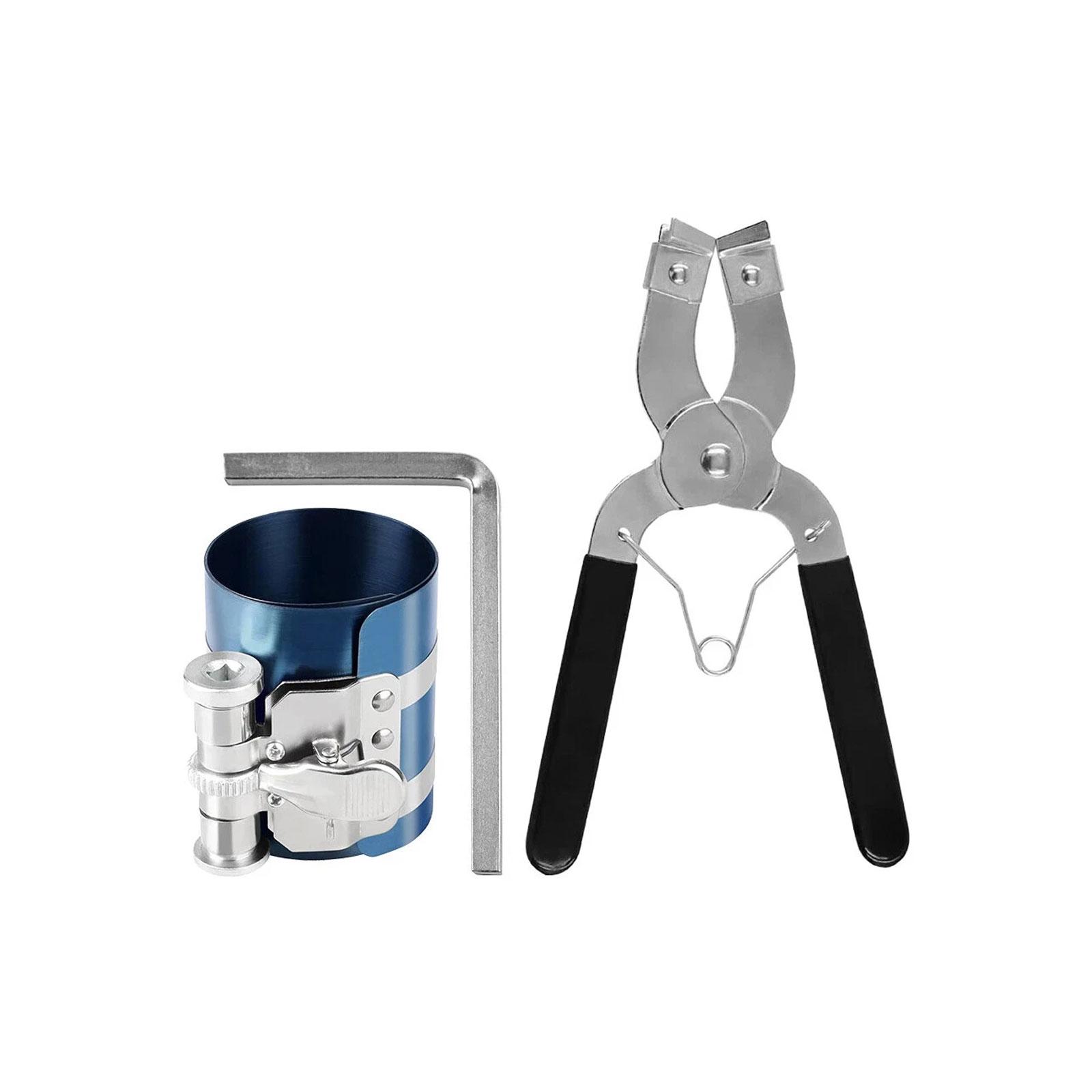 

53-175mm Quick Release Engine Piston Ring Compressor Tool Ratchet Type Clamp Professional Auto Repair Tool for Car Truck