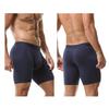 Men Boxer Briefs Mid-rise Elastic Waist U-Convex Shorts Underwear Solid Color Breathable Slim Fit Design Panties