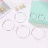 6pair/set Punk Big Smooth Circle Round Hoop Earrings Exaggerate Big Women Trendy Large Hoop Earrings Brand Loop Earrings Jewelry