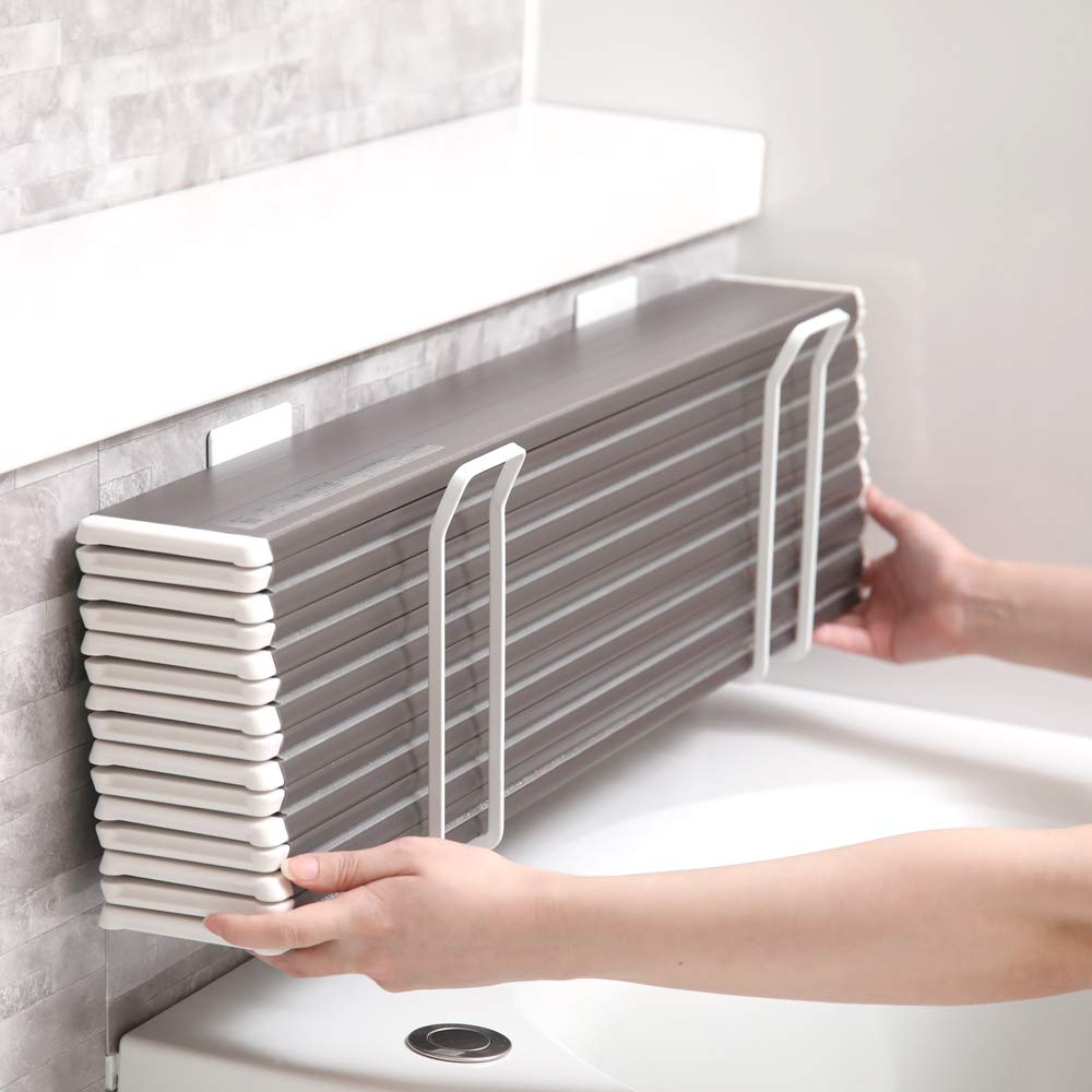 Yamazaki Tower Magnetic Bath Lid Holder (Foldable, White, 9942)