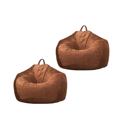 Kids Plush Toys Storage Bean Bag Brown/_M Leathaire Beanbag Lounger Sofa Cover Bedding Clothes Pillow Storage Bags