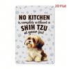 Vintage Shih Tzu Metal Sign Funny Pet Wall Art Home Cafe Garage Decor