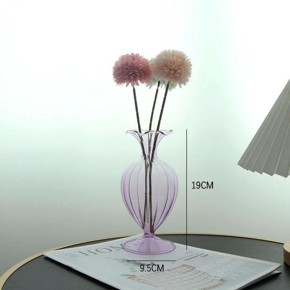 Einfache Glas Blumenvase Hydroponik Flasche für Schreibtisch Blumenarrangement für Wohnzimmer Heim Büro Dekoration