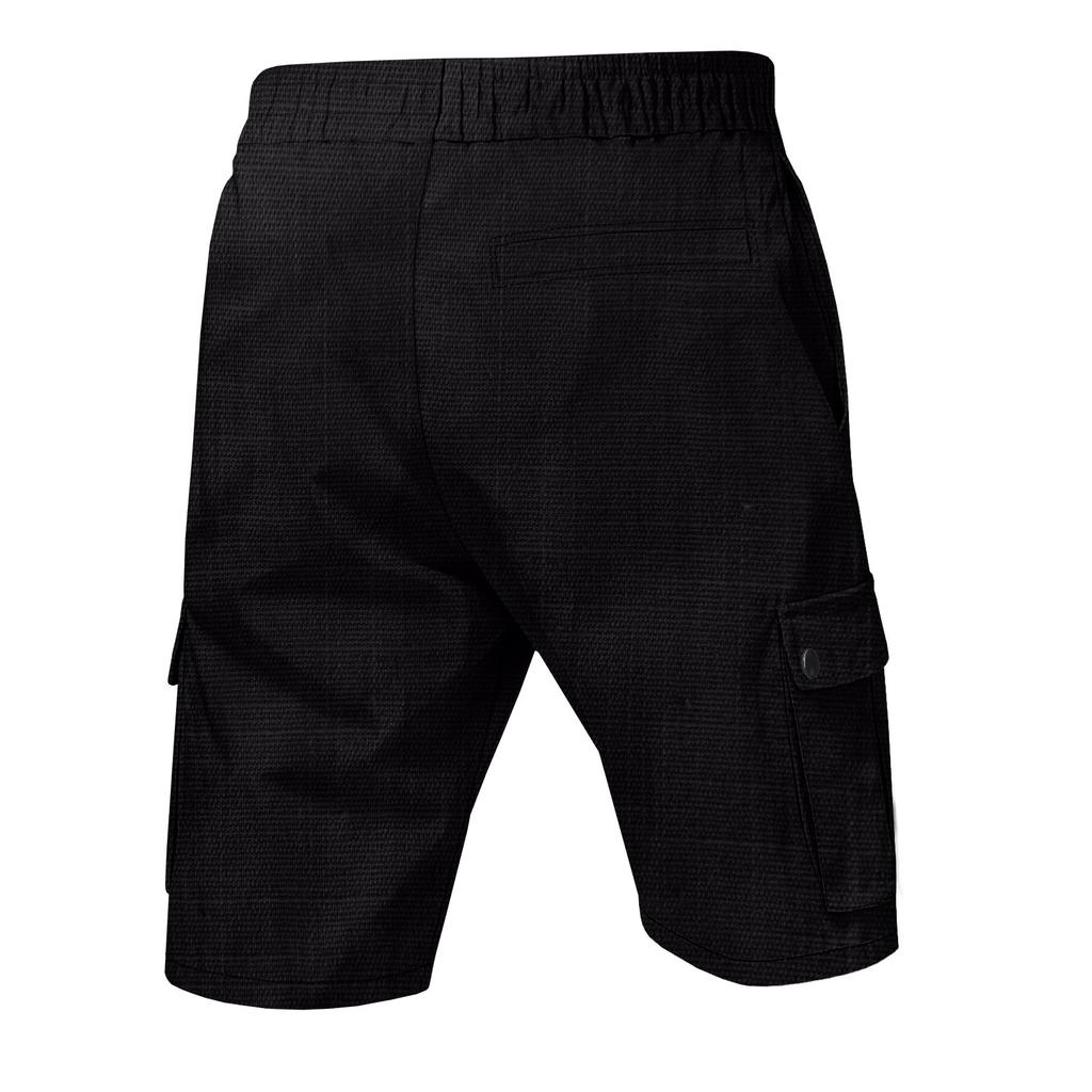 Men's Multi Pocket Cargo Shorts Lightweight Breathable Summer Beach Casual Shorts with Elastic Waistband and Drawstring for Outdoor Activities