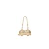 Fashion Mini Metal Peanut Crossbody Bag Women's Single Shoulder Chain Bag Trendy Personality European American Style Evening Bag