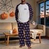 Men's Halloween Pajama Set with Raglan Long Sleeve Top, Pockets and Elastic Waist Pants - Loose Fit 2-Piece Sleepwear