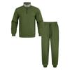 Men's 2 Piece Sweatsuit Set Fall Winter Striped Half Zip Stand Collar Sweatshirt and Sweatpants Casual Athletic Tracksuit