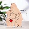 Customizable 3D Wooden Bear Art Decor Laser-Cut Handcrafted Warm Sentimental Gift for Mom Family Friends This Christmas