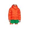 Adidas Logo Print Hidden Zipper Hooded Cotton Jacket Women Jacket Orange HI6085