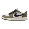 Air 1 Retro Low "Medium Olive" GS Low-top Basketball Shoes Olive Green/black/white Unisex HQ6999-200