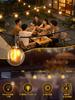 Meetaa Solar G40 LED String Lights, 7.5m, 13 Bulbs, PC Material, Durable, Warm White, Automatic Nighttime Lighting, Rainproof, Remote Control & Timer