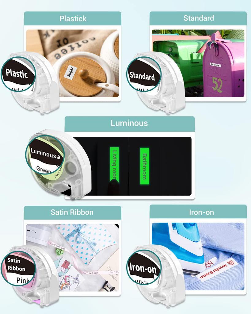 Phomemo P12 PRO Bluetooth Mini Thermal Label Printer with Inkless Lithium Battery