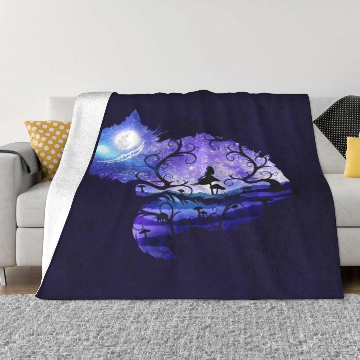 We Are All Mad Here Personalized Travel An Ultra-Soft Micro Fleece Blanket 50x60in