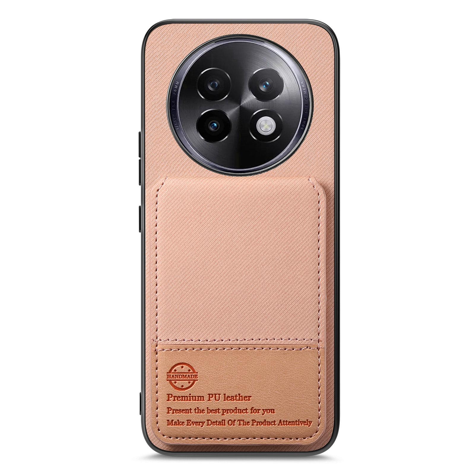 

For Realme 13 Pro 5G (Global) Case Cloth Texture Leather+PC+TPU RFID Blocking Phone Cover with Card Holder Pink