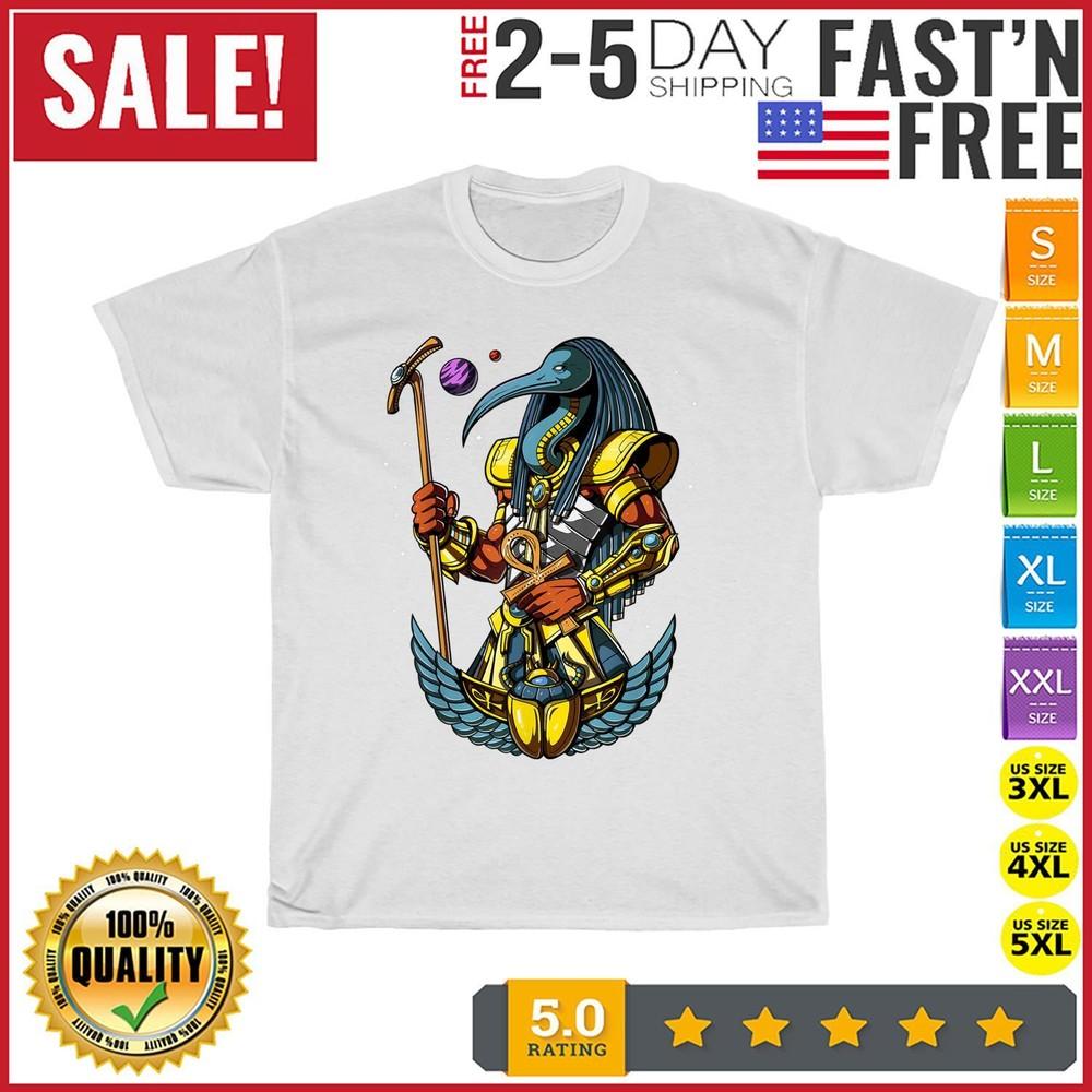 

Egyptian God Thoth Ankh Scarab Ancient Egyptian Mythology T Shirt Men Women New M