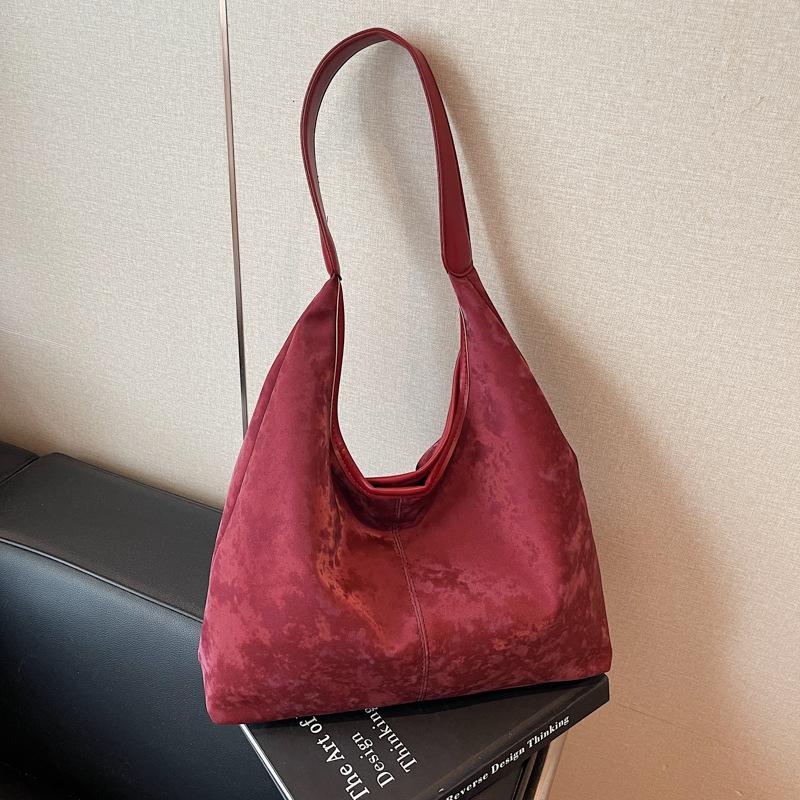 

Летняя новая модная сумка-тоут большой вместимости, ленивый стиль, универсальная сумка через плечо, сумка под мышкой бордовый