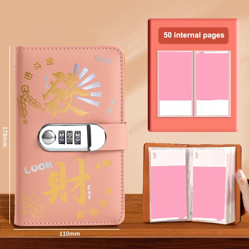 Par Sparer 100 Konvolutter Pengeutfordring Notatbok Med Passordlås Spareperm Gjenbrukbar Notatbok Bærbar Budsjettperm