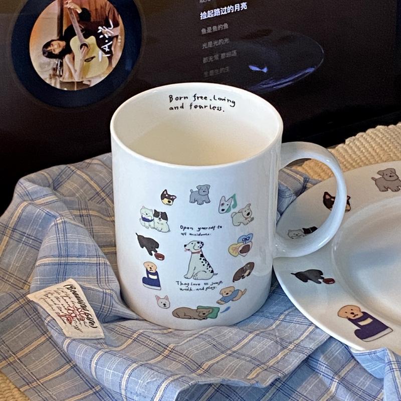 The Puppy Told Me To Drink More Water, The Clock Puppy Atmosphere Repair Hook Ceramic Cup Coffee Cup Gift