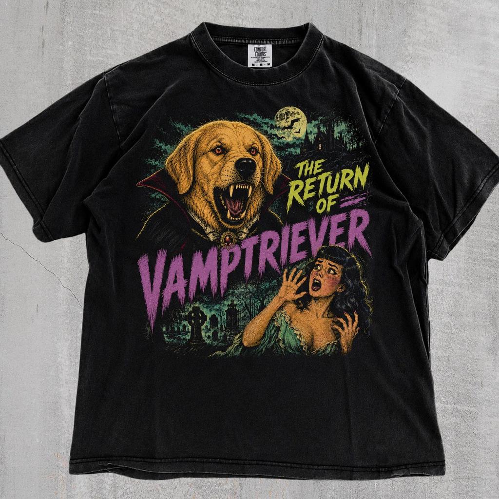 Funny Halloween Dog T-Shirt,Spooky Vampire Dog,Funny Golden Retiever Shirt,Ghost Dog Halloween Gift,Vintage 90s Halloween Tee,Spooky Gift
