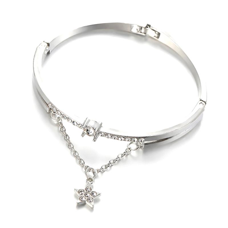 2025 New Luxury Jewelry Stainless Steel Bracelets & Bangles Female Heart Forever Love Charm Bracelet For Women Gifts