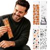 Festive Printed Resealable Food Storage Bags, Long, 50/100 Count, Assorted Holiday Patterns for and Party Favors