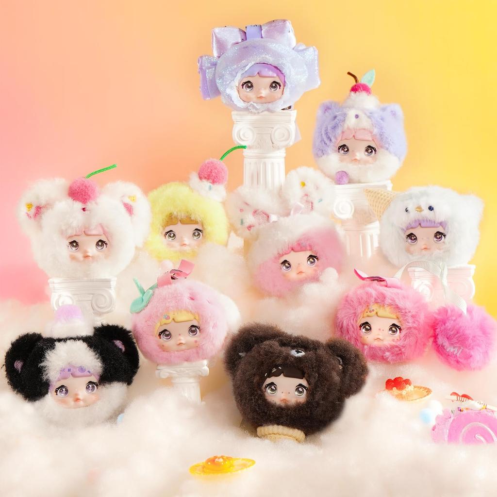TOP TOY X Nommi [Sweet 100%] Series Plush Pendant [1 Piece] Gachapon Blind Box Figure Plastic Model Premium Soft Vinyl Toy Birthday Gift Original