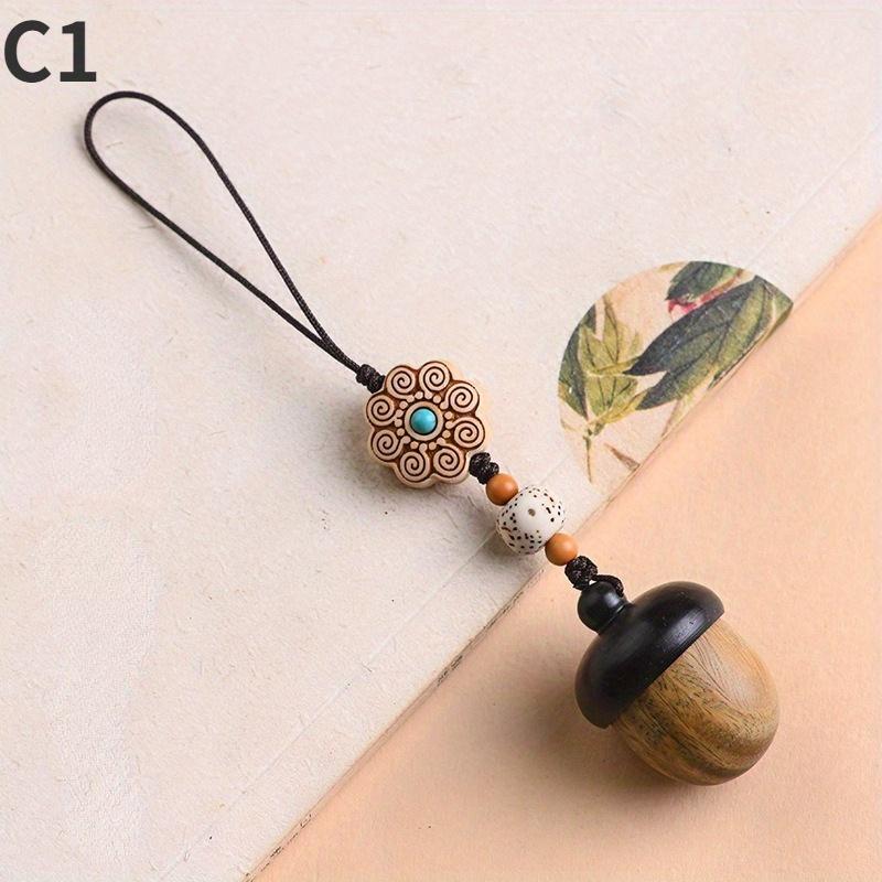 

Подвеска-брелок для автомобиля в виде сандалового дерева, подвеска-цепочка для телефона в виде сосновой шишки, можно открутить для аксессуаров как для мужчин, так и для женщин C1