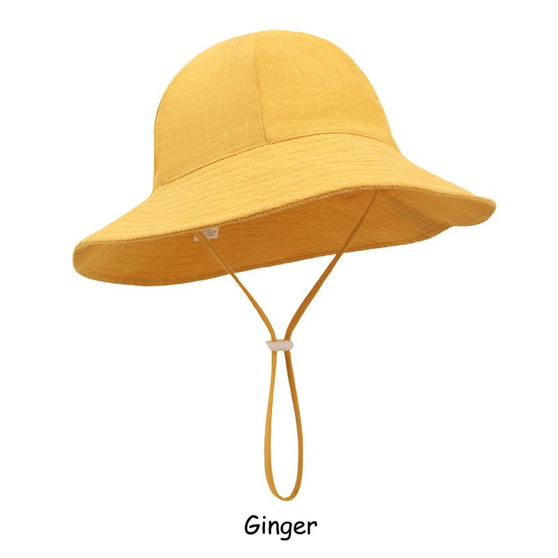 Adjustable Cotton Baby Fisherman Hat Sun Protection Breathable Cartoon Fruit Floral Print for 1-3 Years