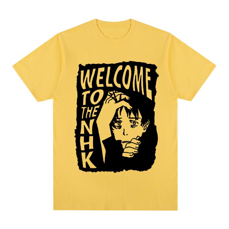 Welcome To the NHK Vintage T-shirt Retro Style Black Female Lovers Cotton Men T Shirt New TEE TSHIRT Womens Tops