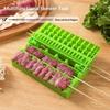 BPA Free Food Grade Plastic Kebab Skewer Maker Effortless Operation Tool for Home Outdoor BBQ Grilling