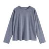 Unisex Classic Crew Neck Long Sleeve Tee Soft Cotton Casual Oversized Top Fall Outdoor Daily Wear