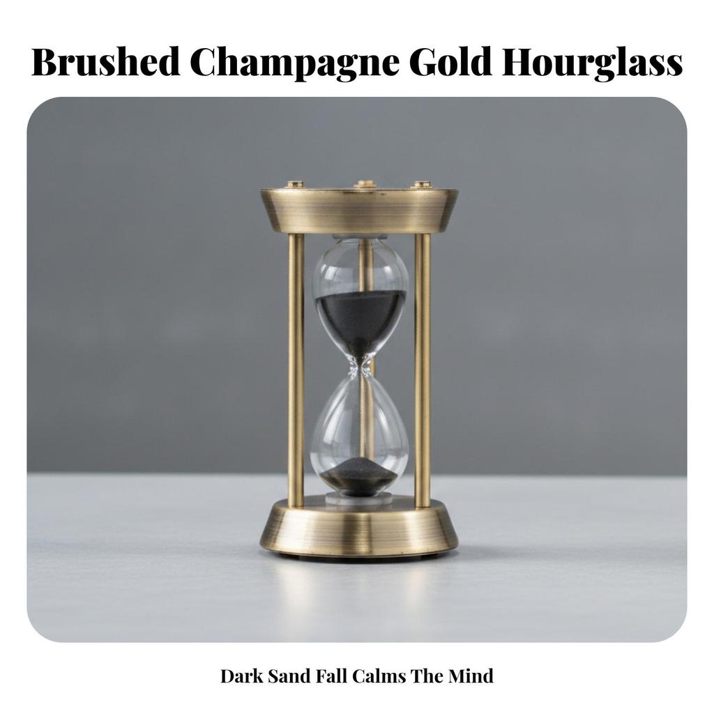 Decorative Hourglass Compact Sandglass Silent for Meditation