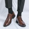 Luxury Designer Men's Black Bronw Patent Leather Brogues Casual Shoes Formal Wedding Dress Homecoming Footwear Zapatos Hombre