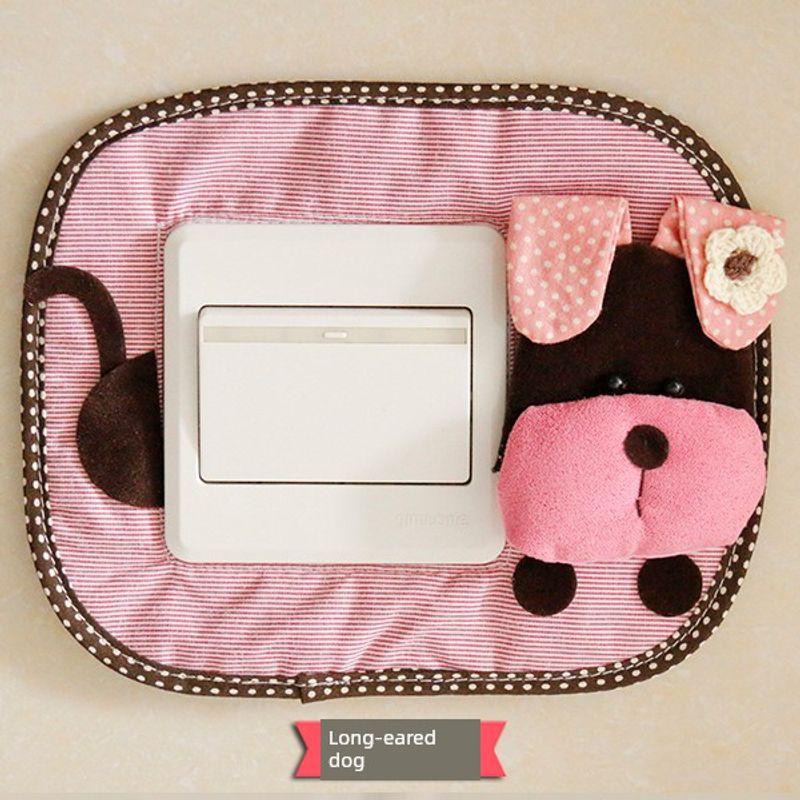 

Тканевая накладка на выключатель Защитная крышка для выключателя Настенная пылезащитная защита Защита от загрязнений Наклейка на стену Декоративная крышка для розетки Long-eared dog Inner diameter 8.6 × 8.6cm