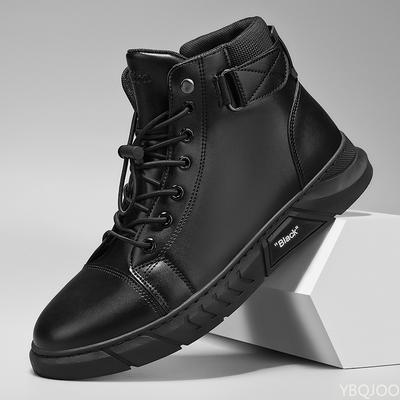 Mode Modische vielseitige Herrenstiefel High-Top Baumwollschuhe Herren Winter Warm Plüsch Lässig Bequeme Board-Schuhe Sportschuhe