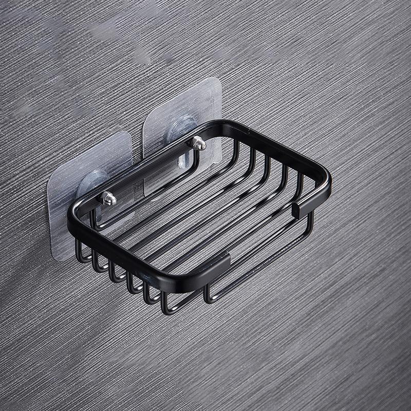 No-Drill Soap Dish With Draining Mesh And Suction Cup Wall-Mounted Storage For Bathroom Soap Holder