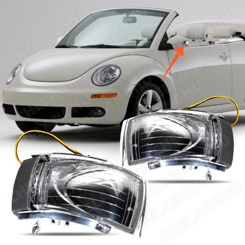 

1Pair LED Door Mirror Turn Signal Lights Indicator 1C0949101E 1C0949102E For VW Beetle 2006 2007 2008 2009