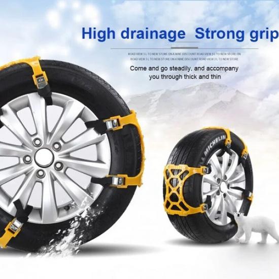 Car Snow Tire Cha Mud Tyre Wheels Thick Anti-Skid Belts Portable Tire Cha