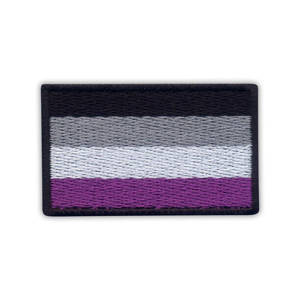 Patchion Asexual Pride Flag - Iron-on / Heat Seal Backing - Embroidered Patch/Badge/Emblem