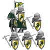 MOC Medieval Lion King Castle Knight Building Blocks Figure Accessories War Horse Cavalry Warrior Crusaders Toy Gift Bricks N029