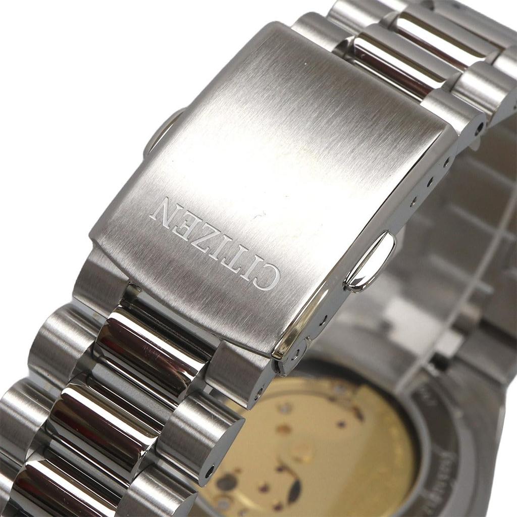 CITIZEN TSUYOSA Collection AUTOMATIC Watch Black with Sapphire Rainbow Overseas Model Men's NJ0151-53E, Crystal, Indexes, Silver, [Used]