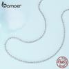 BAMOER 925 Sterling Silver Twisted Silver Necklace Simple Chain Link for Women Platinum Plated Fine Jewelry Gift
