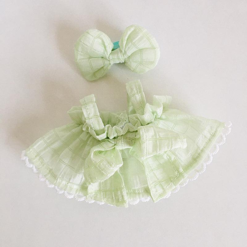 בגדי בובת קטיפה ויניל חמודה 17 ס"מ קופסה עיוורת - תליון LaBuBu שמלת אביזרים