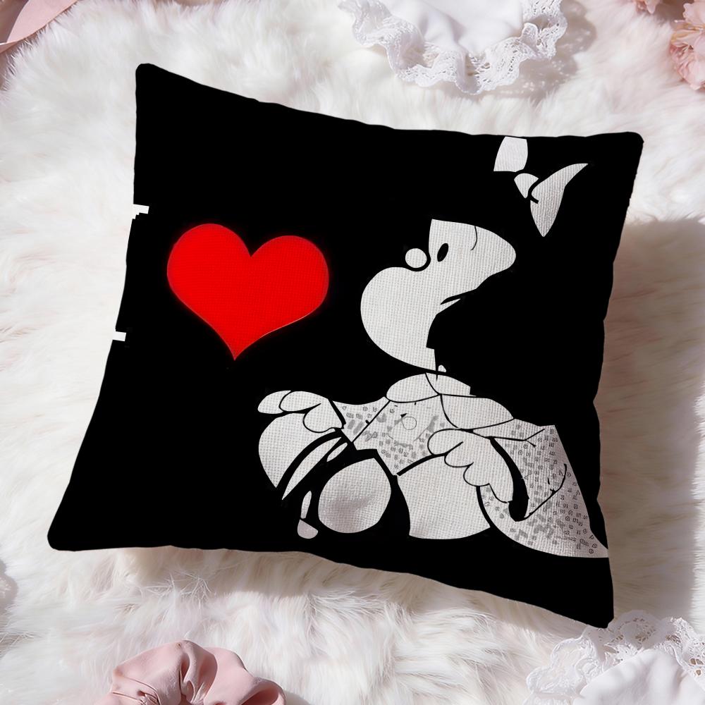 Anime M-MafaldaS Cushion Cover Premium Comfort Reversible Pillow Cove -Two in One Design for Any Room & Car Interior