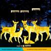 Luminous Fiberglass Sika Deer Sculpture for Garden Lawn Decoration