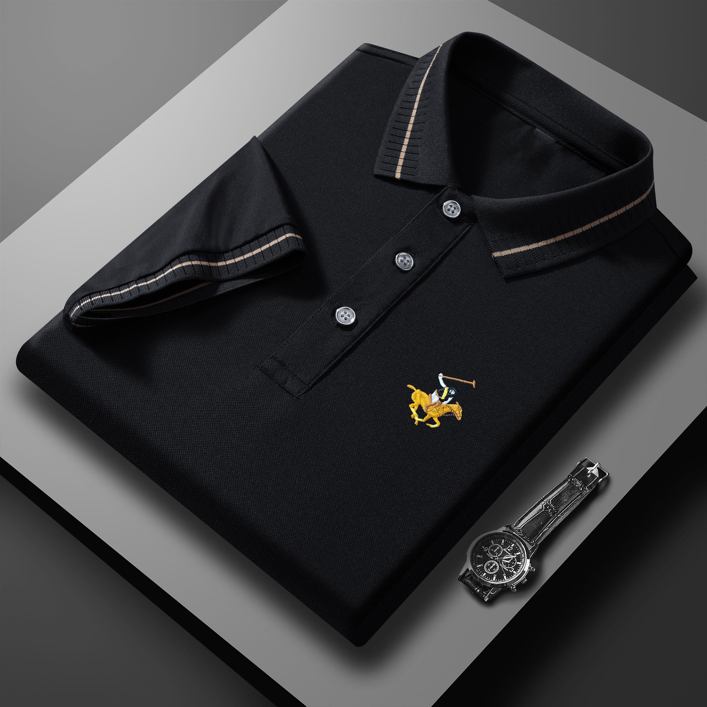 

POLO CLUB Літо 2025 Нова Спортивна Повсякденна Кольорова Футболка-поло з Вишивкою Поні на Лацкані Вологовідвідна та Потовідвідна S