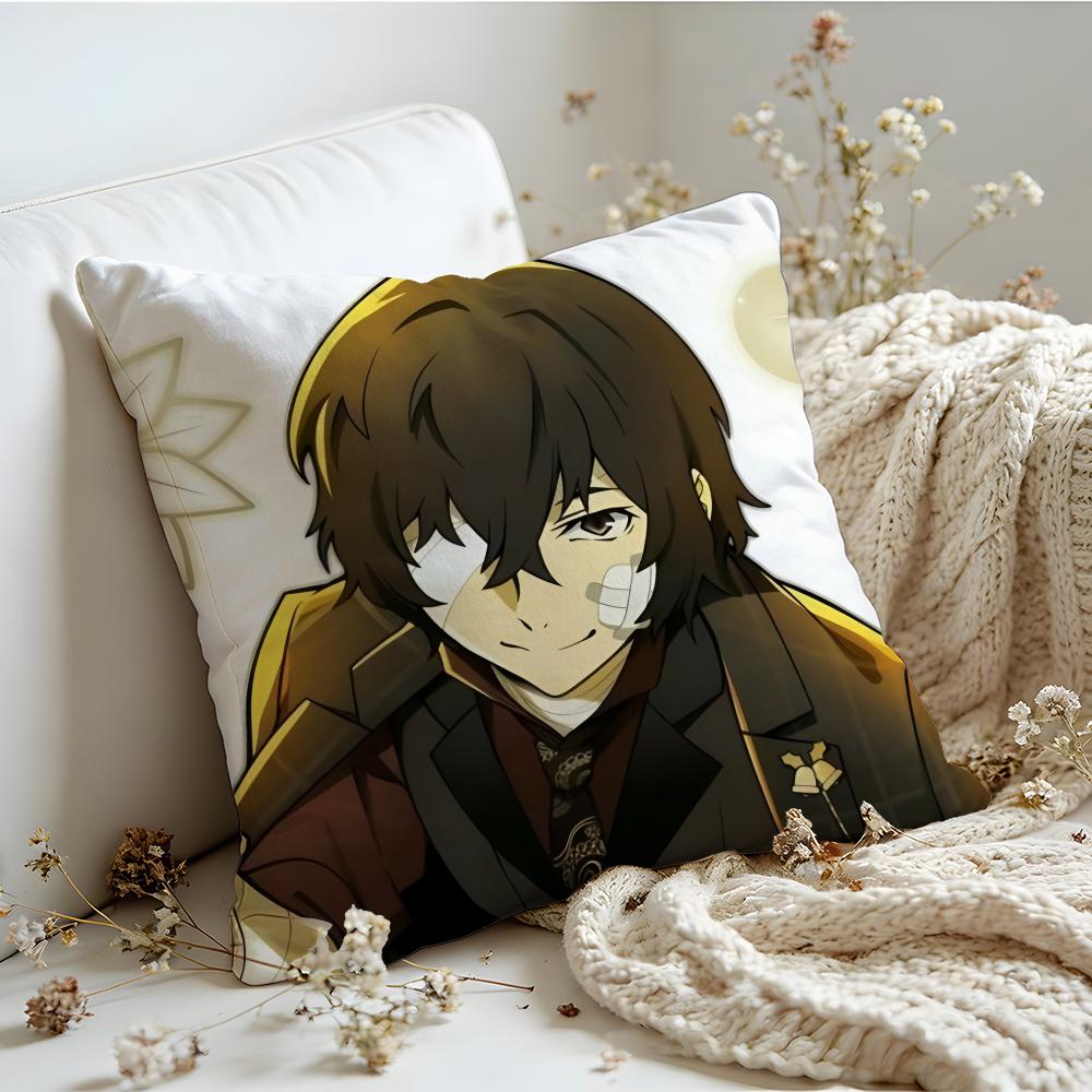 Cushion Cover Linen SkinFriendly Soft Decorative Case For Sofa Home Decor Cool OOsamu DDazai Anime Pillow cover