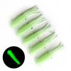 7.5cm Luminous Octopus Squid Bait, 3g, Glowing PVC Soft Lure, 5pcs